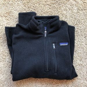 black patagonia quarter zip